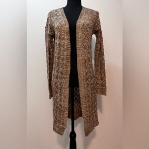 Say What? Women’s‎ Long Brown Blended Knit Cardigan Sweater with Pockets Size L